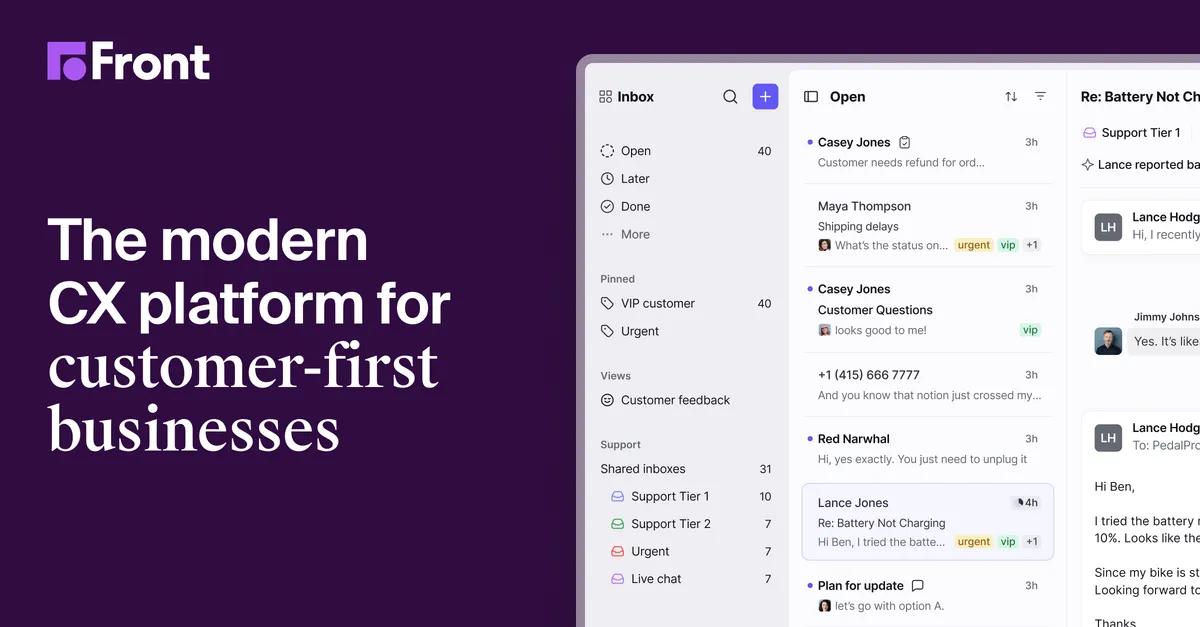 Front | Customer-first service — powered by AI, designed for humans