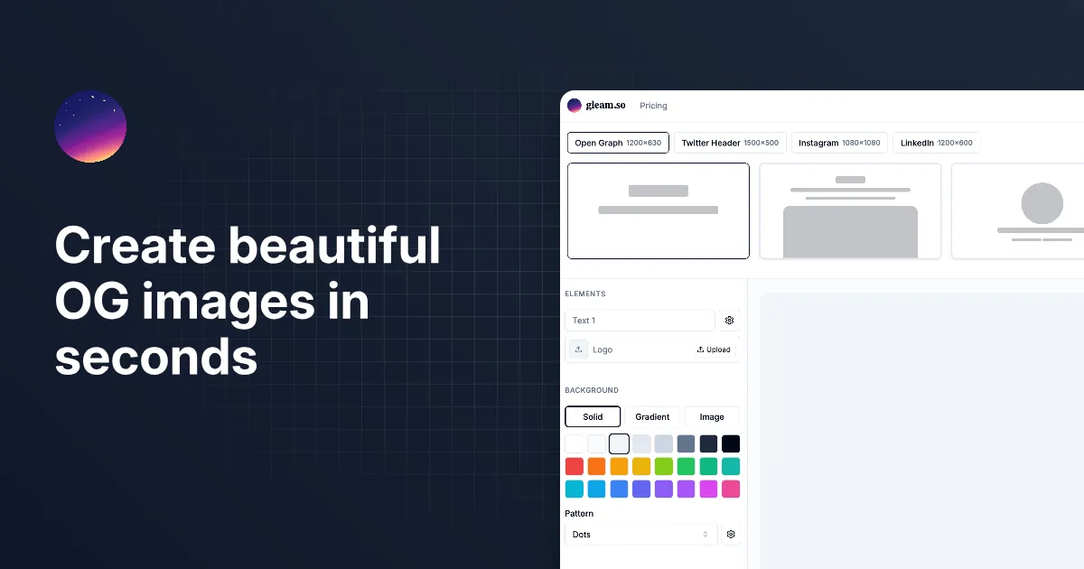 OG Image Generator & Social Card Maker | Create Social Share Images | gleam.so