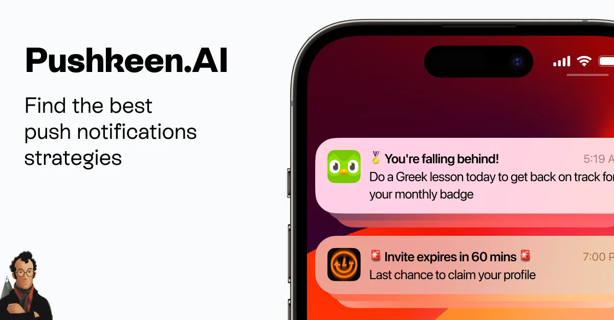 Pushkeen.AI - Discover the best push notifications to grow your business