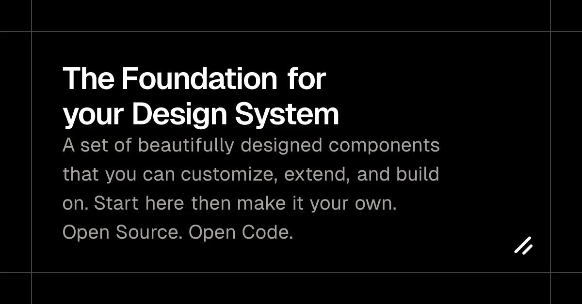 The Foundation for your Design System - shadcn/ui
